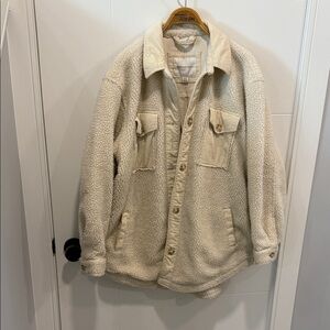 American Eagle Outfitters Cream Utility Jacket